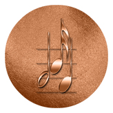 DAROUND 382 CP Music Notes Copper